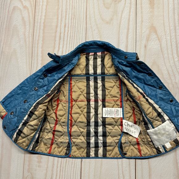 Burberry Baby Unisex Size 3T 98CM Quilted Coat Jacket Blue - Picture 7 of 9